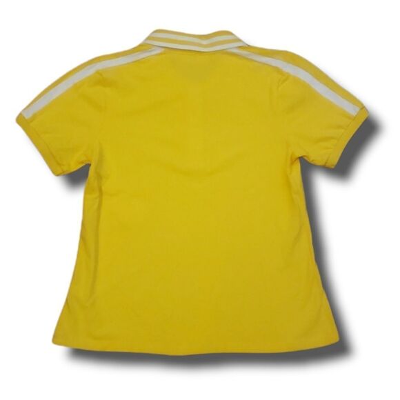 Stitch Fix | Katie Sturino Yellow‎ with White Racer Stripe Polo Top Size … - Picture 2 of 5